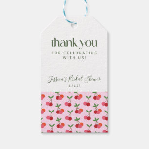 Cherry Fruit Red Pink Green Dusche Vielen Dank Geschenkanhänger