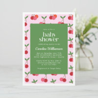 Cherry Fruit Red Pink Green Niedlich Baby Dusche