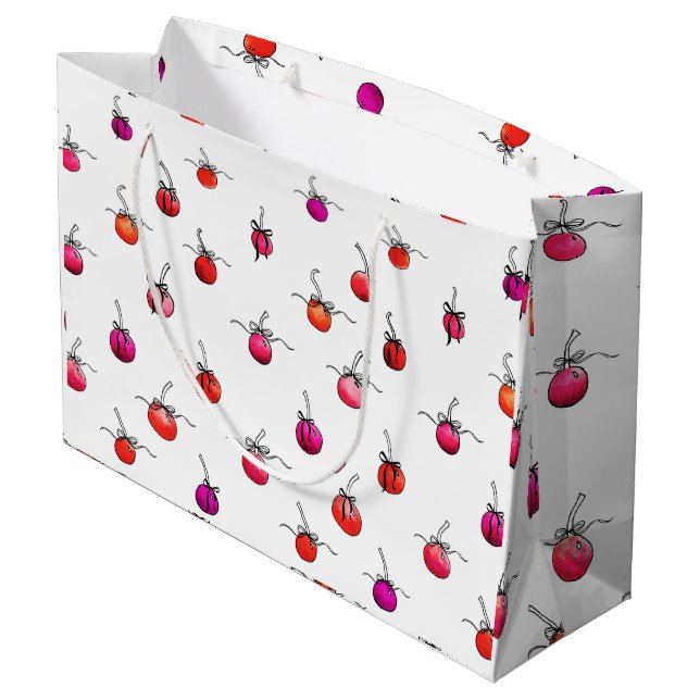 Cherry Geschenkpapier Große Geschenktüte (Rückseite Schrägansicht)