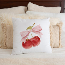 Cherry Girl-Dekoration, rosa Coquette Bow Cherry