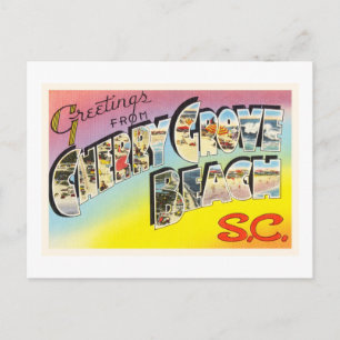 Cherry Grove Beach South Carolina SC Alte Postkart Postkarte