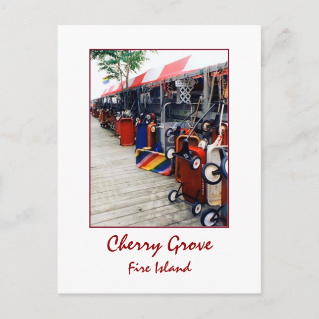 'Cherry Grove Pride Wagon' Postkarte (Vorderseite)