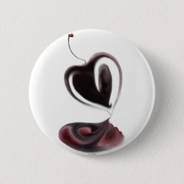 Cherry Heart Button (Vorderseite)