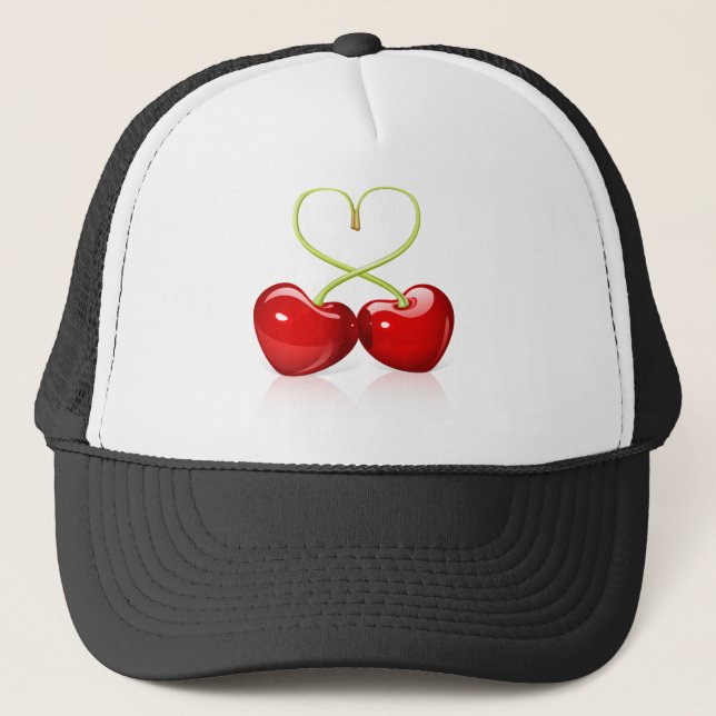 Cherry Heart Truckerkappe (Vorderseite)