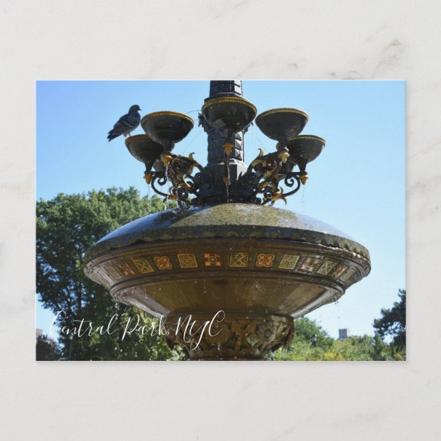 Cherry Hill Fountain Central Park NYC Postkarte (Vorderseite)