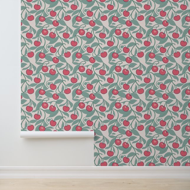 Cherry Illustration Tapete (Anwendung)