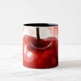 Cherry in Alcohol Ink Zweifarbige Tasse