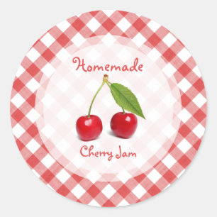 Cherry-Jam-Aufkleber Runder Aufkleber