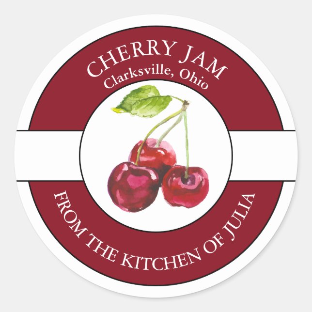 Cherry Jam Étiquette (Devant)
