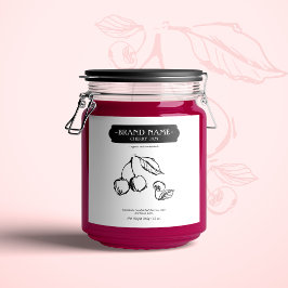 Cherry Jam Jar Label Packaging Design