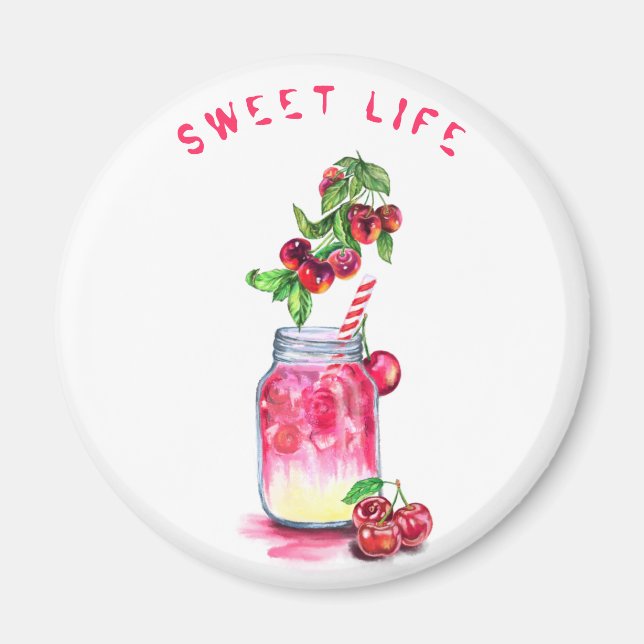 Cherry Juice Cool Drink Frucht Magnet (Vorne)