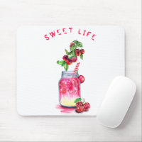 Cherry Juice Cool Drink Frucht Maus Pad