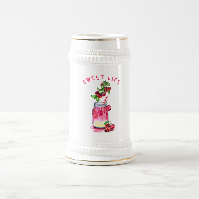 Cherry Juice Cool Drink Sommer Party Bierstein Bierglas (Mittel)