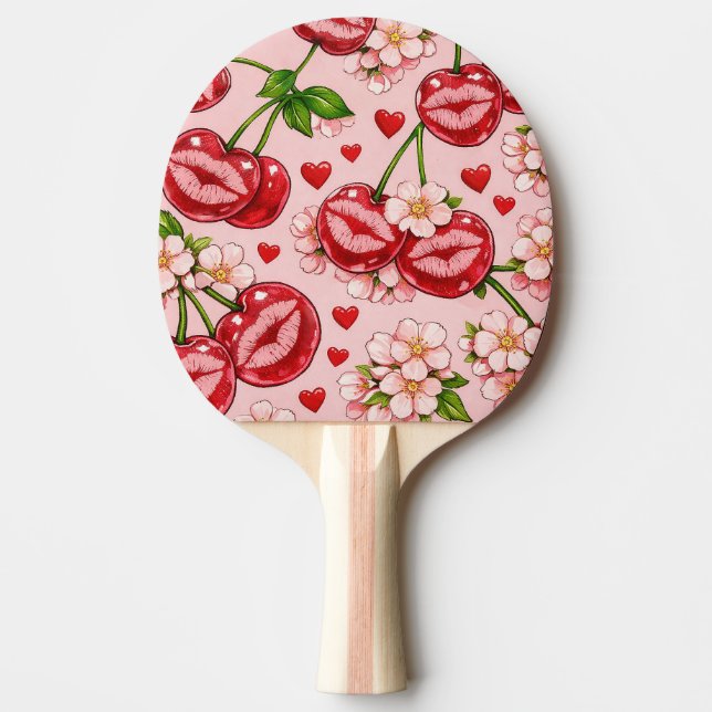 Cherry Kiss Ping Pong Paddle Tischtennis Schläger (Vorderseite)