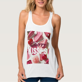 Cherry Kisses Delightful Graphic Tank Top