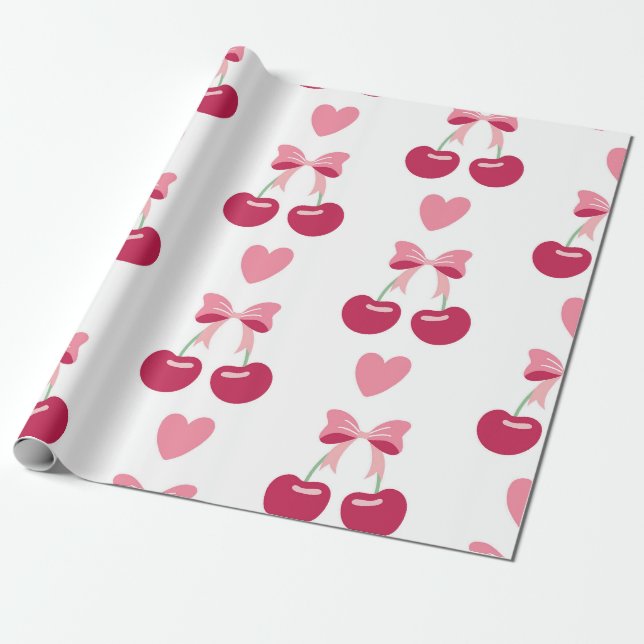 Cherry Liebe Charm Geschenkpapier (Ungerollt)