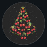 Cherry Lover Christmas Tree Lights Weihnachtsmannm Runder Aufkleber<br><div class="desc">Probieren Sie die Süßigkeiten der Natur mit diesem Kirschoutfit. Jede Sekunde mit diesem niedlichen Kirschoutfit verzieren. Bist du Kirschliebhaber?</div>