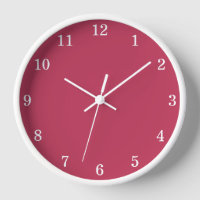 Cherry Magenta Minimalistisch Wall Clock