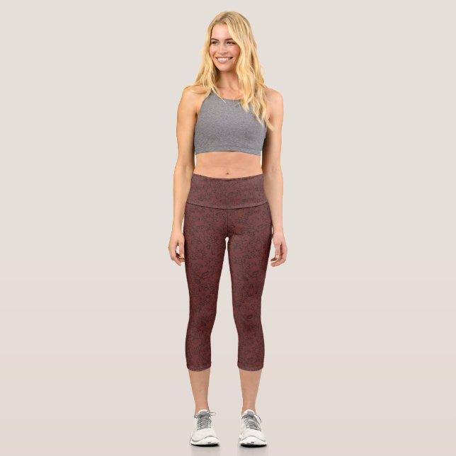 Cherry Mahogany Élégant et élégant Bliss Leggings (Recto)