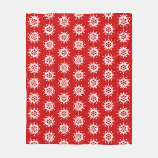 Cherry Mandala Fleecedecke (Vorderseite)