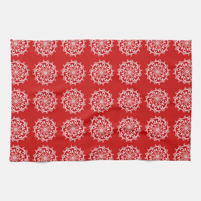 Cherry Mandala Geschirrtuch (Horizontal)