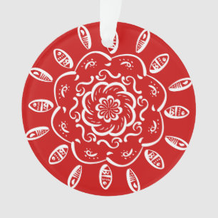 Cherry Mandala Ornament