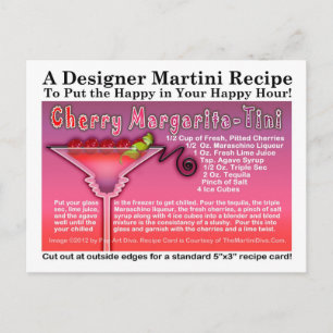 Cherry Margarita - Tini Rezept Postkarte