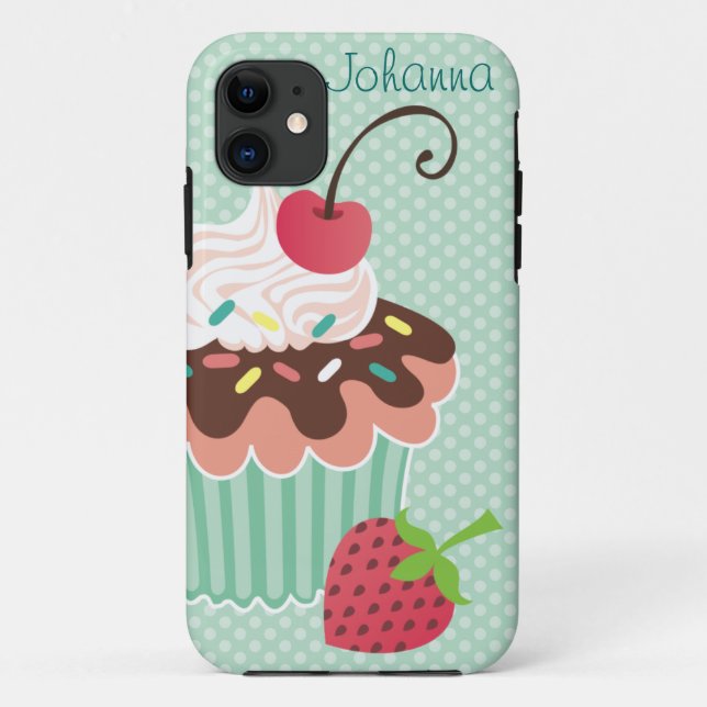Cherry & Mint Cupcake iPhone 5 Case-Mate Hülle (Rückseite)