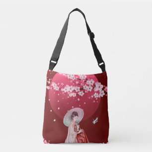 Cherry Moon Cherry Blossom Tragetaschen Mit Langen Trägern
