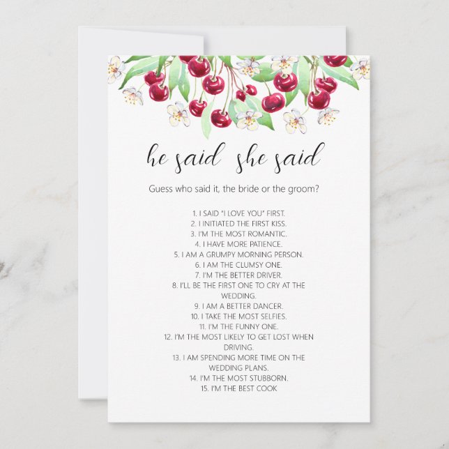 Cherry Much Wedding Einladung (Vorderseite)