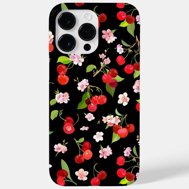 Cherry Muster 2 Case-Mate iPhone 14 Pro Max Hülle (Rückseite)