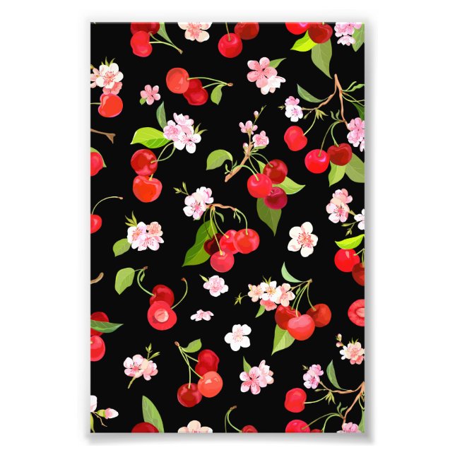 Cherry Muster 2 Fotodruck (Vorne)