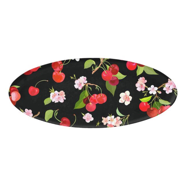 Cherry Muster 2 Namenschild (Vorderseite)