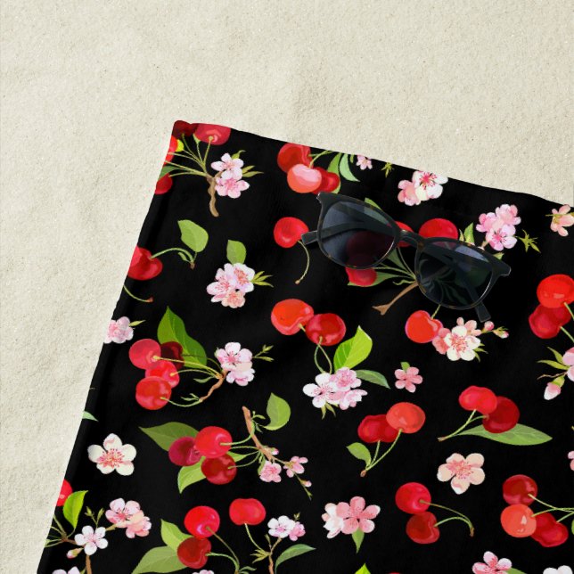 Cherry Muster 2 Strandtuch (Beispiel)