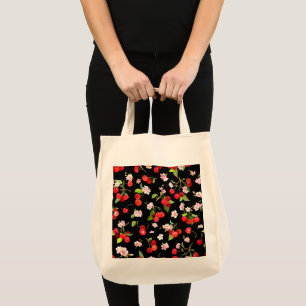 Cherry Muster 2 Tragetasche