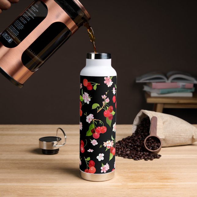 Cherry Muster 2 Trinkflasche (Kaffee)
