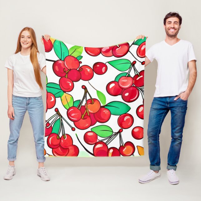 Cherry Muster Design Fleecedecke (Beispiel)