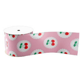 Cherry Muster - Retro Fruit Gift & Decke Ripsband
