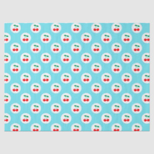 Cherry Muster - Retro Fruit Gift & Decke Seidenpapier