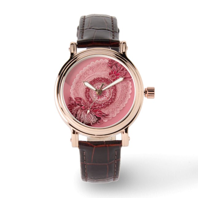 Cherry on Pie AI art Armbanduhr (Vorderseite)