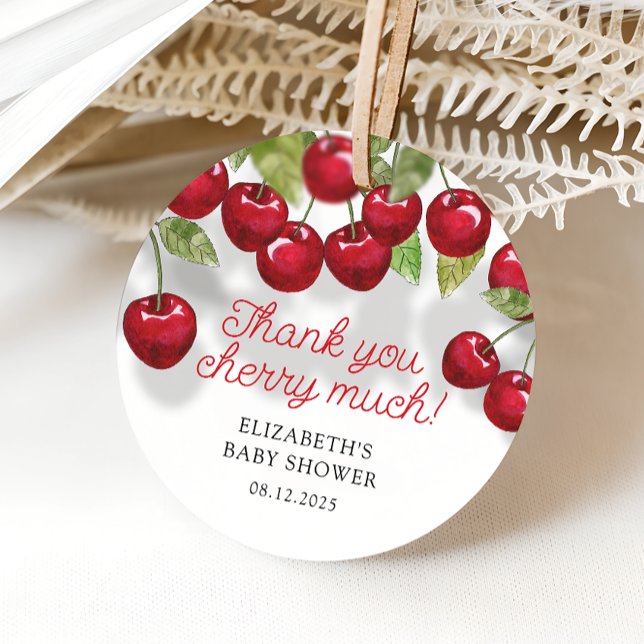 Cherry on Top Baby Dusche Vielen Dank Geschenkanhänger (Von Creator hochgeladen)