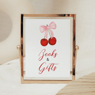 Cherry on Top Baby Shower Books and Gifts Poster