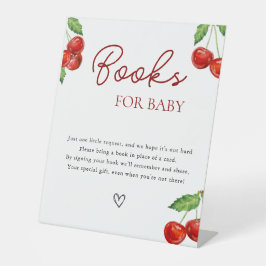 Cherry on top Baby Shower Books for Baby Sockelschild