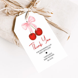 Cherry on Top Baby shower Favoriser les étiquettes