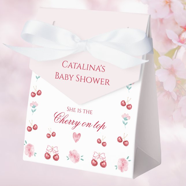 Cherry on Top Blossom Baby Dusche Gefälligkeitsbox Geschenkschachtel (Von Creator hochgeladen)
