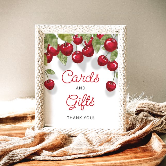 Cherry on Top Cherry Sweet Cards and Gifts Poster (Von Creator hochgeladen)