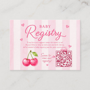 Cherry On Top Coquette Baby-Registrierungsliste Begleitkarte