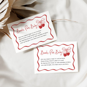 Cherry On Top Coquette Baby Showbücher für Baby Begleitkarte