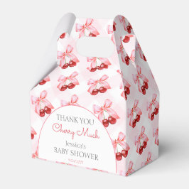 Cherry on Top Pink Bow Baby Dusche Vielen Dank Geschenkschachtel
