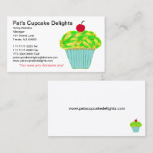 Cherry on Top Yellow Green Mattiert Vanilla Cupcak